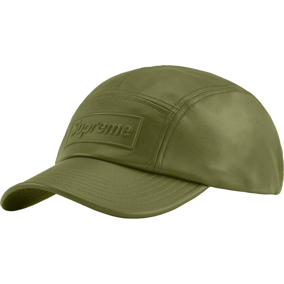 【新品未使用】 22SS 新作 新品 SUPREME シュプリーム GORE TEX LEATHER CAMP CAP キャップ 帽子 ぼうし OLIVE オリーブ色 即決早い者勝ち拍卖