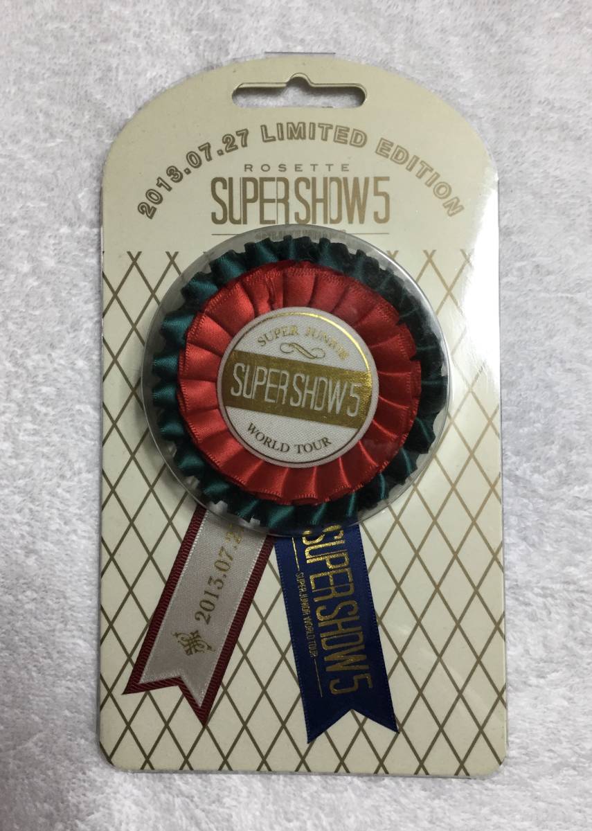 ①SUPER JUNOR スーパージュニア SUPER SHOW5 SS5 ロゼット 2013.07.27 東京会場限定 公式グッズ スパショ5 スジュ SJ拍卖