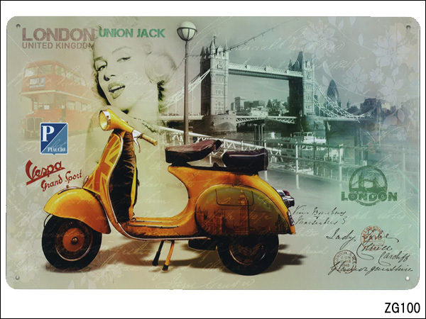 メール便送料無料 ブリキ看板 (38) べスパ マリリン・モンロー アメリカン ブリキプレート拍卖