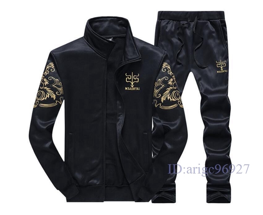 E572★メンズジャージ セットアップ 上下セット スウェット パーカー トレーナー 部屋着 トレーニングウェア M~4XL拍卖