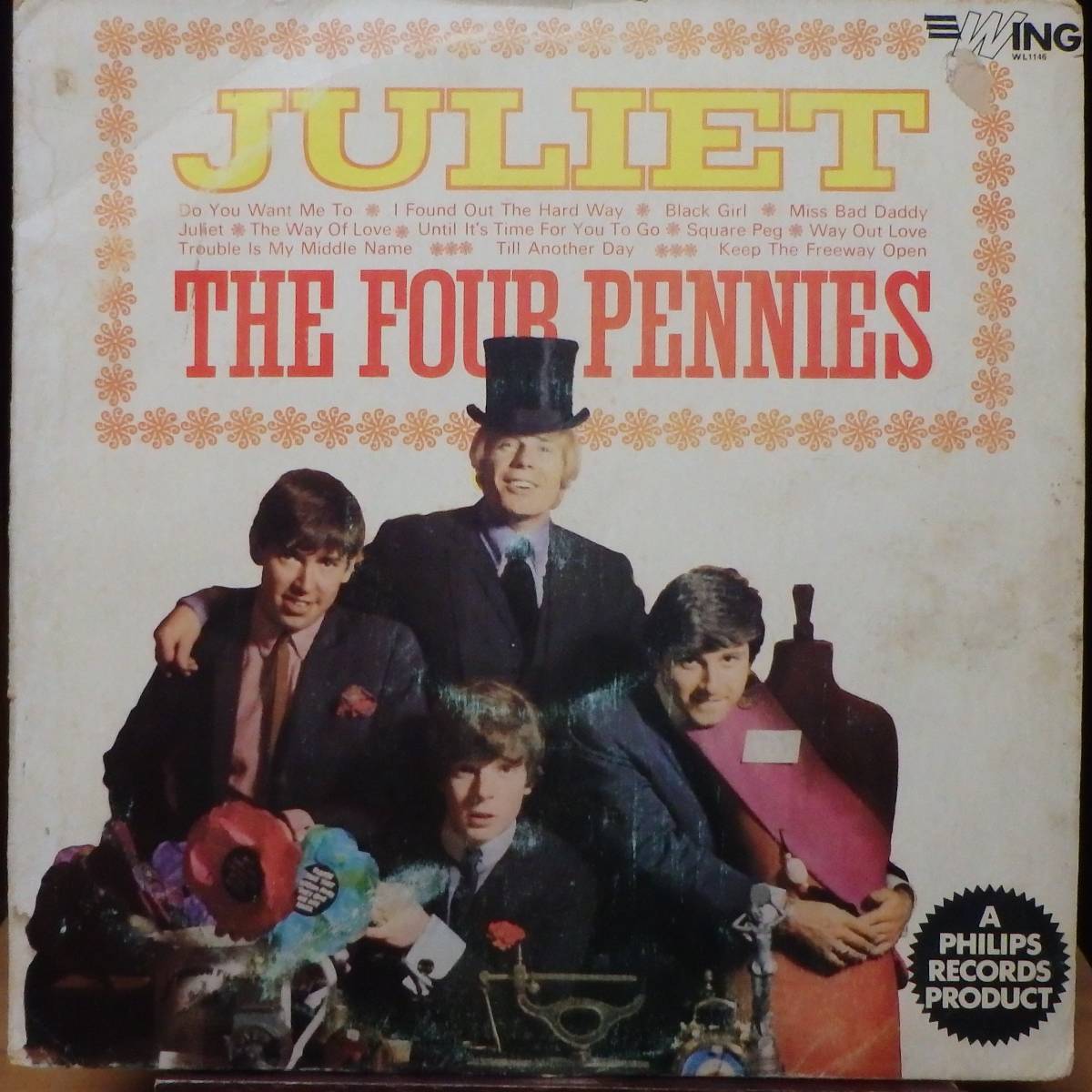 【BG253】THE FOUR PENNIES「Juliet」, '67 UK mono Original ★ブリティッシュ・ビート拍卖
