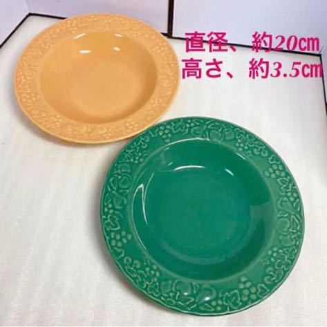 直径20㎝FRUIT WREATH中皿 2枚セット 20220507拍卖