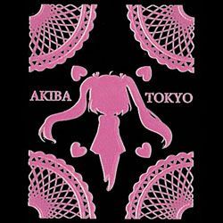蒔絵シール MADE IN AKIBA ツインテール ピンク 新品 送料無料拍卖