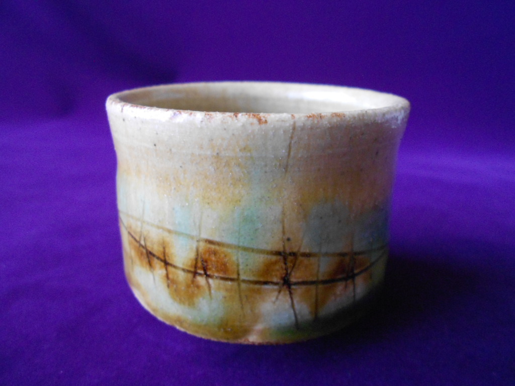 酒盃! 佐藤公一郎 ☆黄瀬戸草原ぐい呑☆ 新品 木箱 サカズキ 杯 盃 美濃焼 ギフト 拍卖