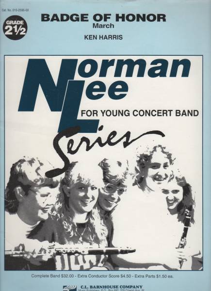 吹奏楽楽譜/K.ハリス:バッジ・オブ・オナー マーチ/試聴&スコア拍卖