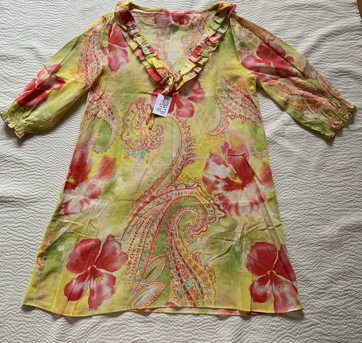 ★ハンドメイド☆ふんわり花柄チュニック拍卖