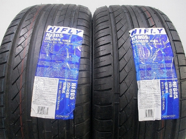 中古夏タイヤ■255/45R18■2本セット■HIFLY■HF805拍卖