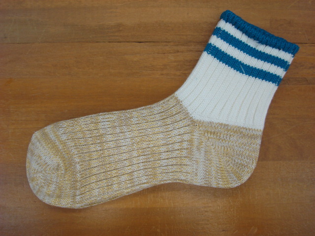 新品Mauna Kea(マウナケア)ソックス 杢リブ3本ライン MENS 102273 Sky拍卖