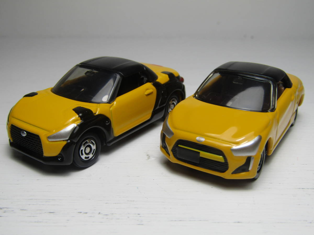 DAIHATU Copen 1/54 ダイハツ コペン イエロー 2代目 TOMIKA トミカ トランスポーター オープンカーセレクションセットバラシ 2台set 絶版 拍卖