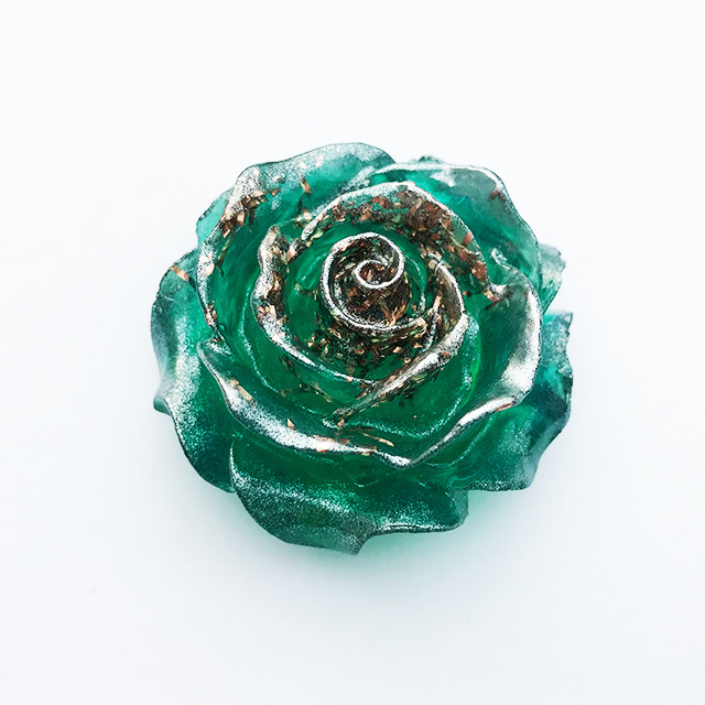 花は魔法★花を飾ると神舞い降りる★妖精★魔法のオイル★バラ形★オルゴナイト★グリーン★送料無料拍卖