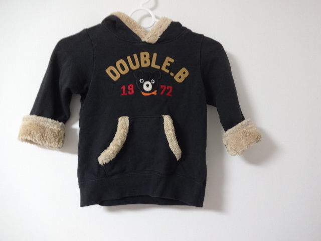 61 ミキハウス ダブルB なりきり パーカー 変身 DOUBLE.B MIKI HOUSE 100cm拍卖