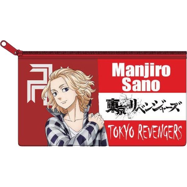 ◆送料無料◆ Tokyo Revengers Manjiro Sano Mikey flat pouch 東京リベンジャーズ 佐野万次郎 マイキー フラットポーチ 小物入れ拍卖