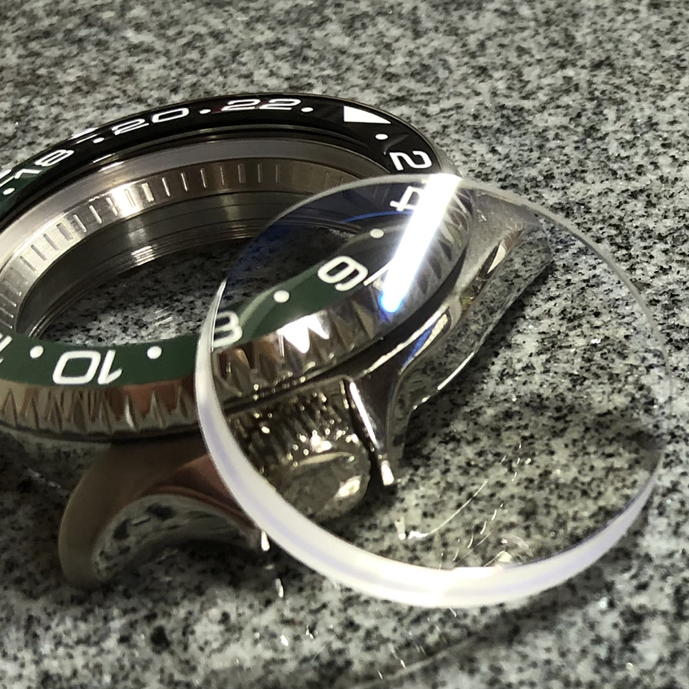 【SEIKO MOD カスタムパーツ】サファイアクリスタル ダブルドーム風防 無反射/ブルーARコーティング ベベル エッジ なし LEVEL7拍卖