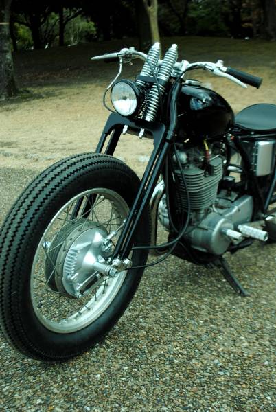 SR400 SR500用 スプリンガーフォークKIT / ボルトオン メッキ クローム ブラック 黒 カスタム ビンテージ チョッパー ボバー カフェ拍卖