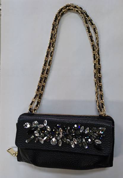 ADMJ スワロ財布 黒 チェーンバッグ キラキラ拍卖