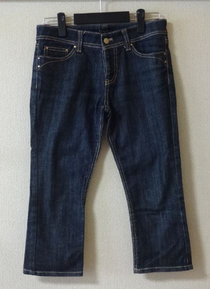 1円から売り切りスタート・・ルスーク Le souk デニムパンツ サイズ38 デニム 七分丈 パンツ ondrakk n0517拍卖