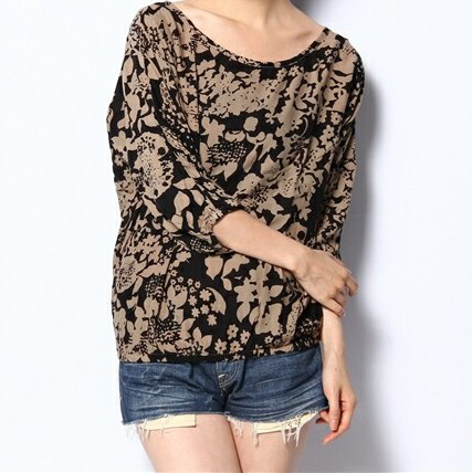 美品*ジュエルチェンジズ*ブラウンキャメルブラウス シャツ*拍卖