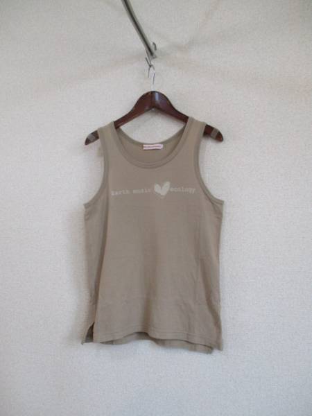 EATHMUSIC&ECOLOGYベージュプリントタンクトップ(USED)42817拍卖