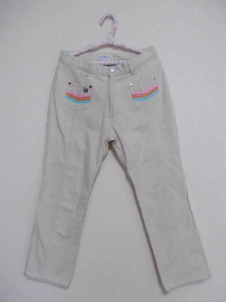 ● エンジェルブルー ● 可愛いデニムパンツ ☆L160㎝☆薄ベージュ拍卖