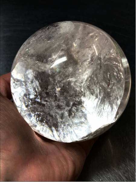 丸玉 水晶 約846g 直径約8.5cm 天然石 パワーストーン ka14 クオーツ拍卖