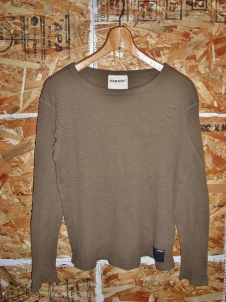 M カンゴール KANGOL サーマル地 カットソー ロングスリーブ Tシャツ エルボーハッチ 肘 K20C268拍卖