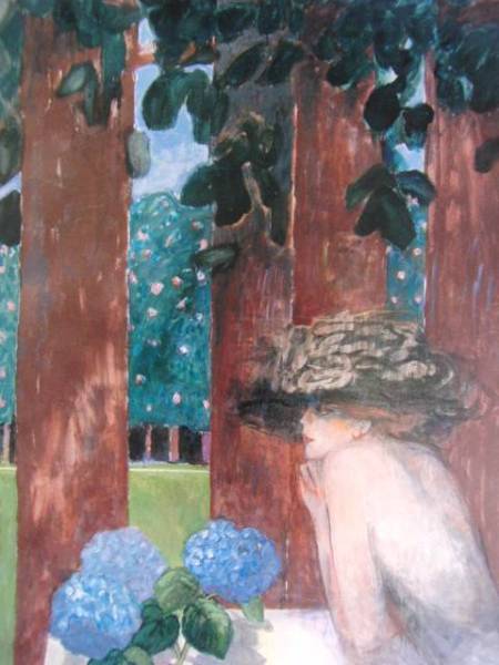 カシニョール、『青い紫陽花』、希少画集画、高級新品額・額装付、版上サイン入り、送料無料、mai拍卖