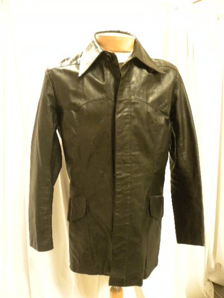 |o_o|Patrick James(1n)ウエスタン本革ジャケット170-175cm黒拍卖