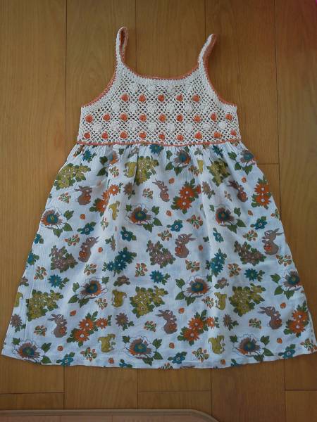 ◆美品USED◆フォーティーワン FORTYONE とっても涼しそうなチュニック 130 うさぎ りす拍卖