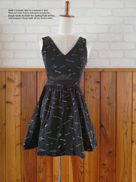 古着好きな方に SPIRAL GIRL ワンピース Mサイズ 黒 ブラック レディース ハイウエスト ミニ レディース 色褪せカジュアル casual dress Z拍卖