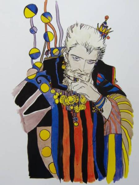 天野 喜孝、FORTUNE、card name: KING of PENTACLES、タロットカード図版、希少な画集より、新品額装付、状態良好、mai拍卖