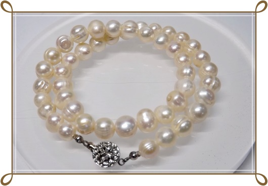 送料無料 ★ぴかぴか艶やか★ バロックパールネックレス★ 42cm(21)拍卖