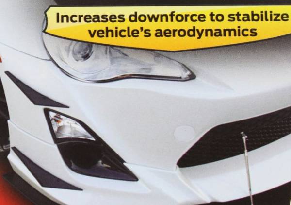汎用 カーボンカナード ドレスアップの素材にどうぞ! エアロスポイラー フロントバンパースカート 高品質タイプ サイド リア拍卖