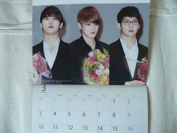 東方神起 & JYJ 2013カレンダー ユンホ チャンミン ユチョン ジュンス ジェジュン拍卖