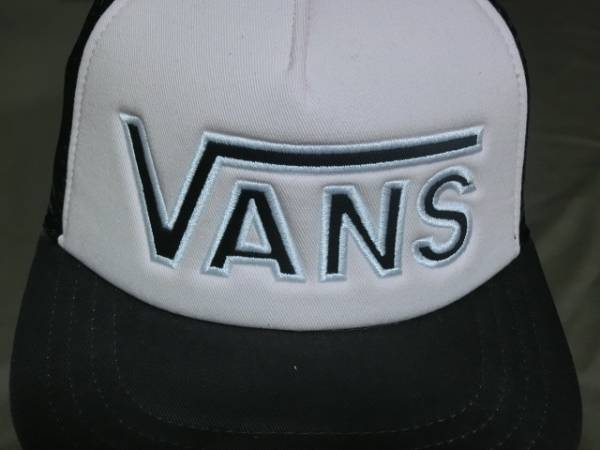 ★USA購入 アメカジ バンズ【Vans】ロゴ刺繍入り メッシュキャップ 淡いピンク x ブラック x グレー★拍卖