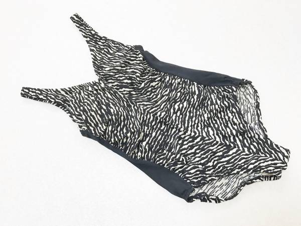 ●水着 11L●SUNLIBELO◆小杉産業/ゼブラ*サイドギャザー*ワンピース水着拍卖