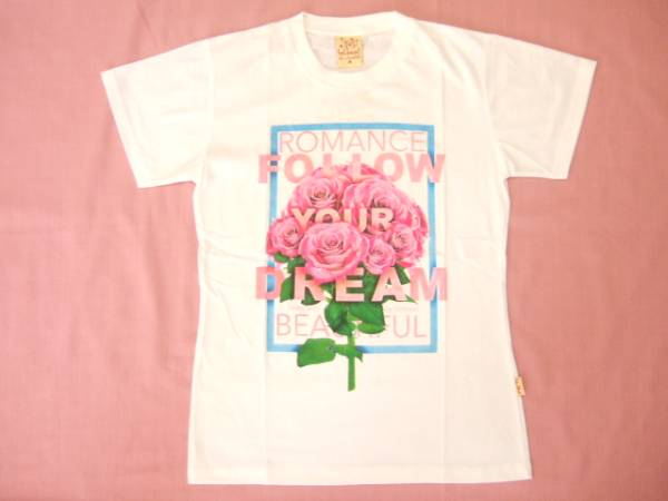 横浜最新 美しいバラの花束Flower♪魅惑のTシャツ白 サイズM Follow Voar Dream 送料無料 ξtsξ ξ10拍卖