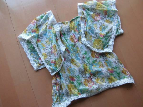 ★★★バタフライスリーブ★ガーゼ素材フラワープリント★チュニック★★★拍卖