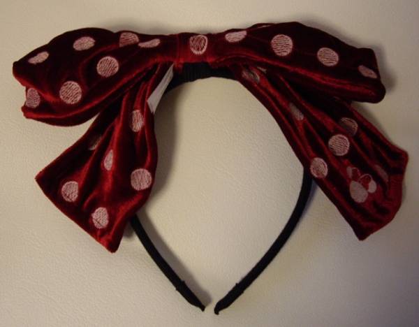 美品★ディズニー リゾート 公式品 ミニーマウス 大きめリボン付き2WAYカチューシャ★ヘアーピン兼用カチューシャ★拍卖