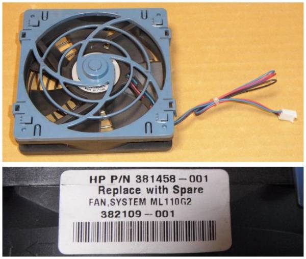 ■HP ML110 G2 ケースファン/DELTA AFB1212SH 120x25mm/3pin(FN148)拍卖