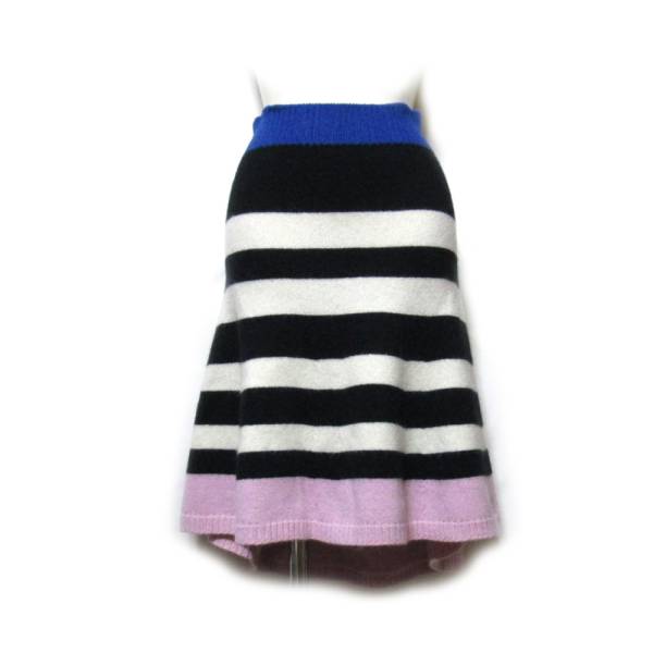 TSUMORICHISATO ツモリチサト 「2」 アングラウールボーダー スカート ★103122拍卖