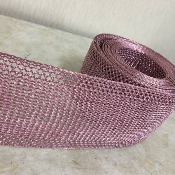 ■#1 80mm メタリックトーションテープ 5m巻 編み物 手芸 バッグ ハンドメイド 材料 素材 K■拍卖