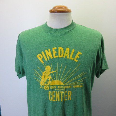 80s アメリカ製 オールド Tシャツ L 緑 ステッドマン 80年代 USA古着 sy2020拍卖