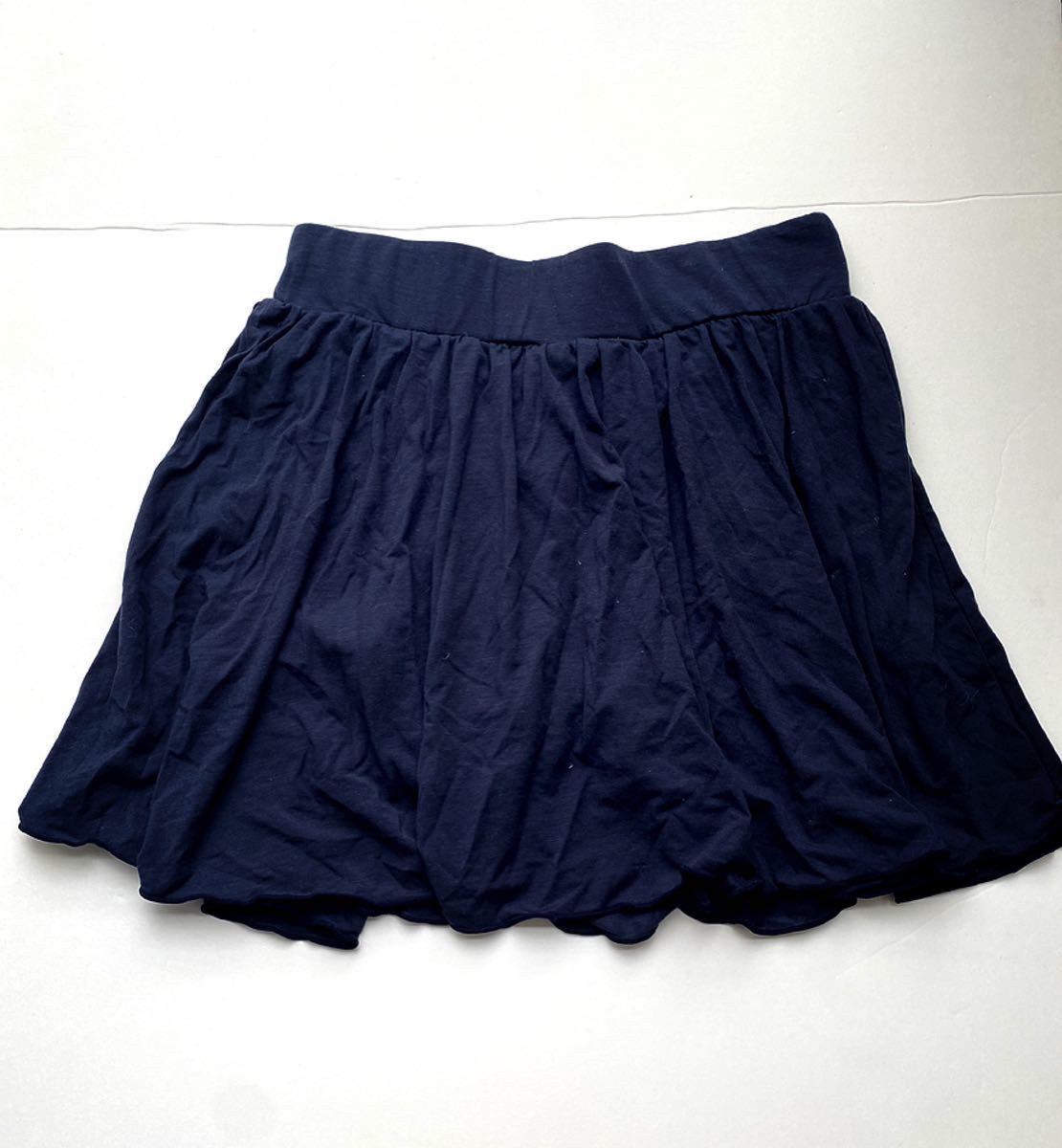 新品 チャコット chacott アンクロワ★10,230円 ショートパンツ付スカート M 紺 the ballet拍卖