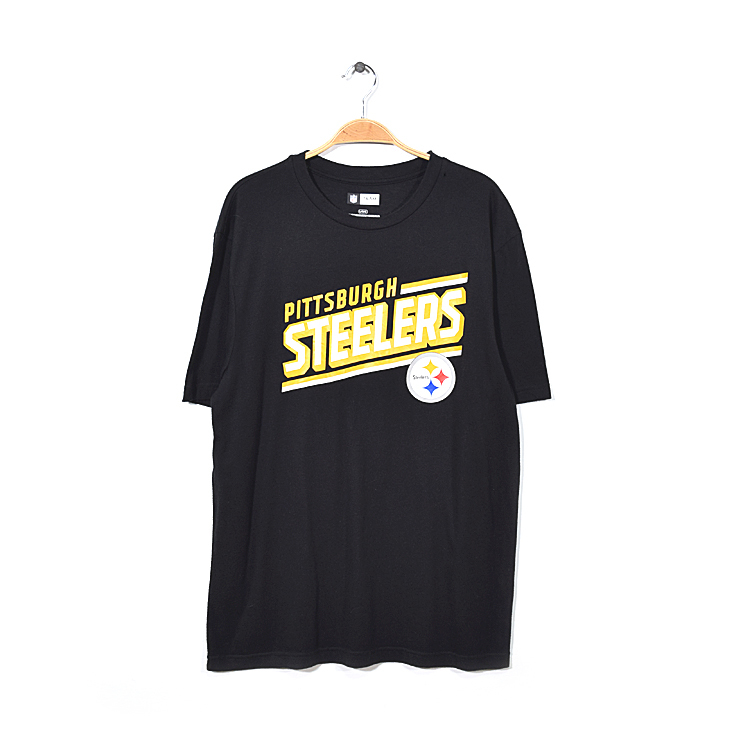 【送料無料】NFL チームアパレル ピッツバーグ スティーラーズ クルーネック Tシャツ メンズL STEELERS アメフト アメカジ 古着 BB0313拍卖