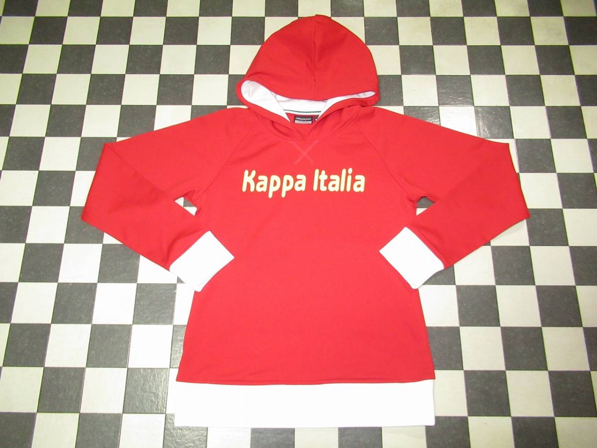 ★Kappa/カッパ★良品 M Kappa ITALIA プルオーバージャージパーカー レッド拍卖