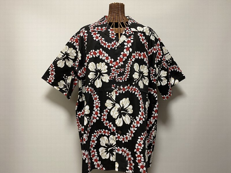 USED/BLACK POINT/ブラックポイント/アロハ/ハワイアンシャツ/コットンポリ/ハイビスカス/MADE IN HAWAI/XL SIZE/ALOHA/HAWAIAN SHIRTS拍卖