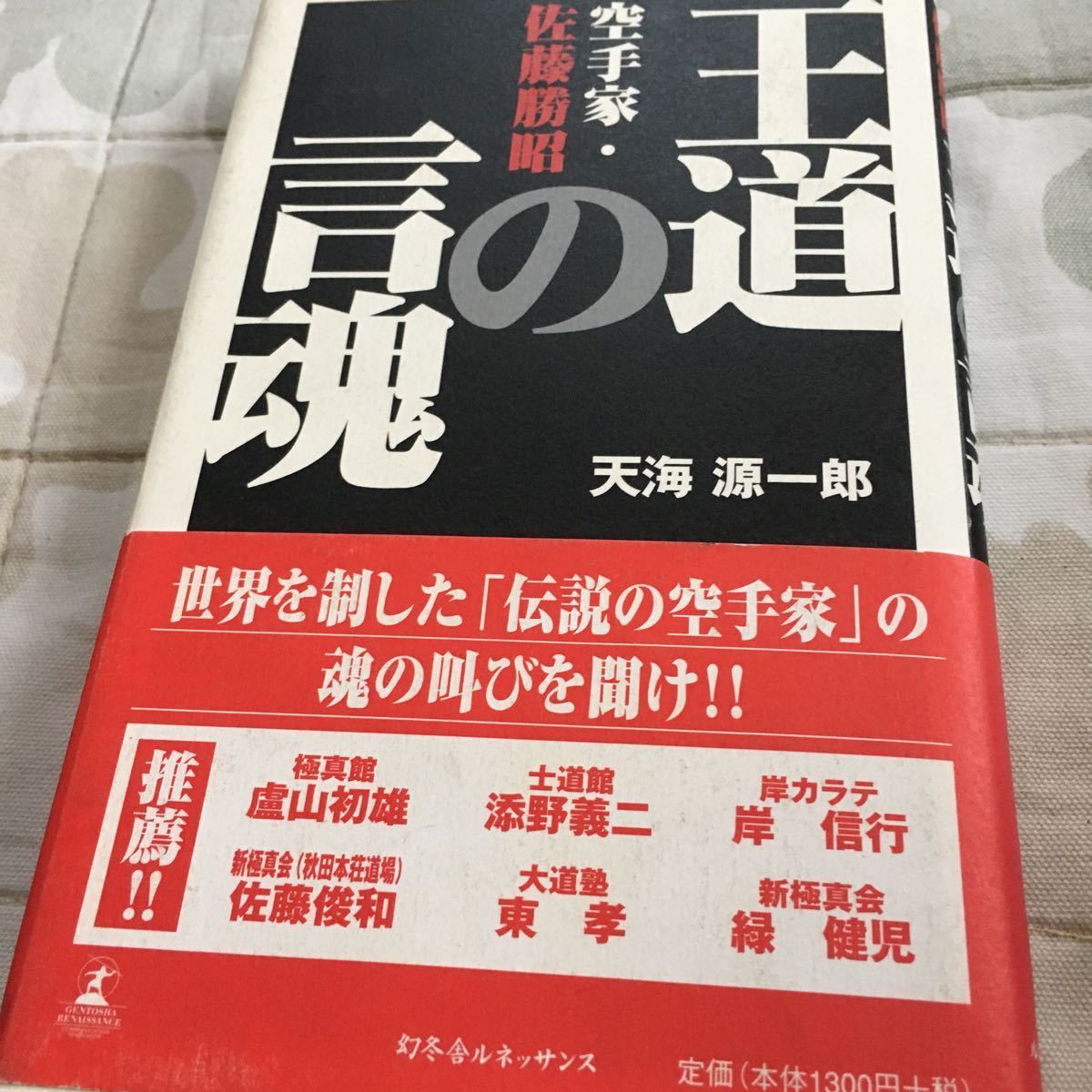 極真空手 世界チャンピオン 佐藤塾 佐藤勝昭 王道の言魂 美品 帯付き拍卖