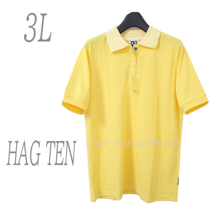 ●新品/HANG TEN/チュニックワンピース/襟付き/レディース/イエロー系/3L/カジュアル●=0026拍卖