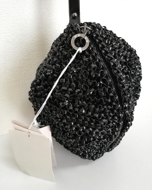 S1627●未使用タグ付き/訳有り●アンテプリマ ANTEPRIMA スフィラータ ワイヤーバッグ ミニバッグ ポーチ ハンドバッグ ブラック拍卖