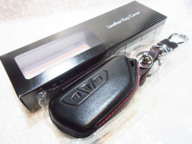 VW ゴルフ8(Golf8) レザーキーカバー/ブラック&RD【core OBJ】新品/LE-G08-001BR/拍卖